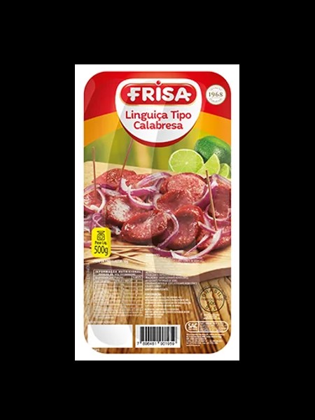 LINGUICA TIPO CALABRESA RETA 2,5KG FRISA - FATIADO