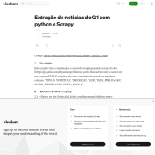 Extração de noticias do G1 com python e Scrapy
