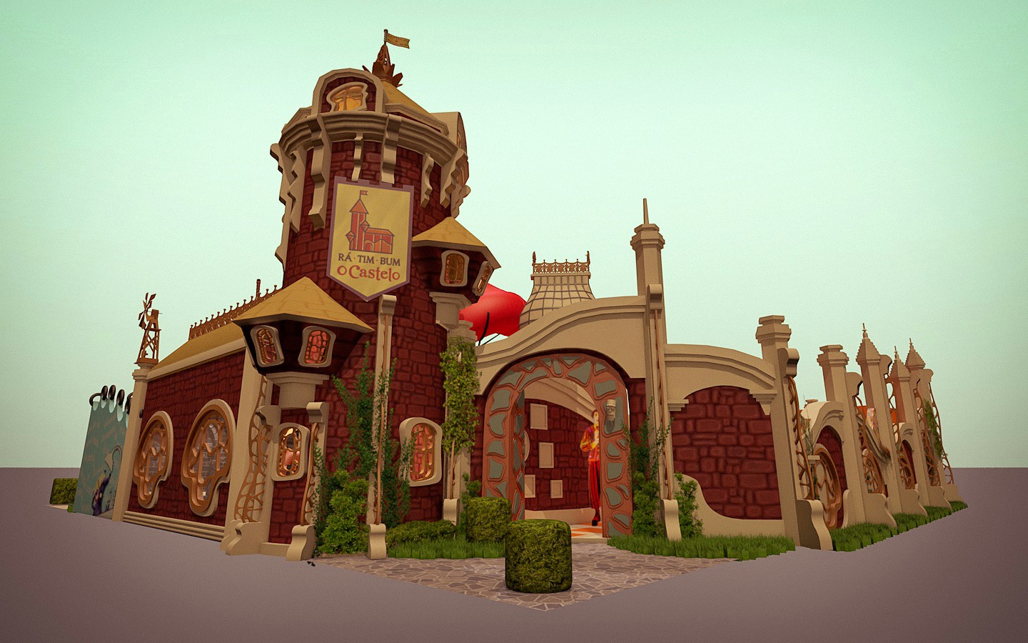 Projeto e produção 3d para evento - Castelo Ra Tim Bum
