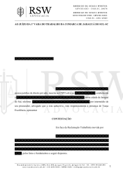 CONTESTAÇÃO TRABALHISTA RECLAMADA