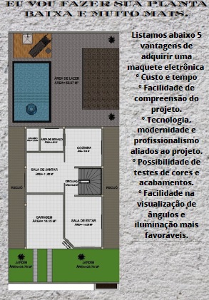 Planta baixa e maquete eletrônica