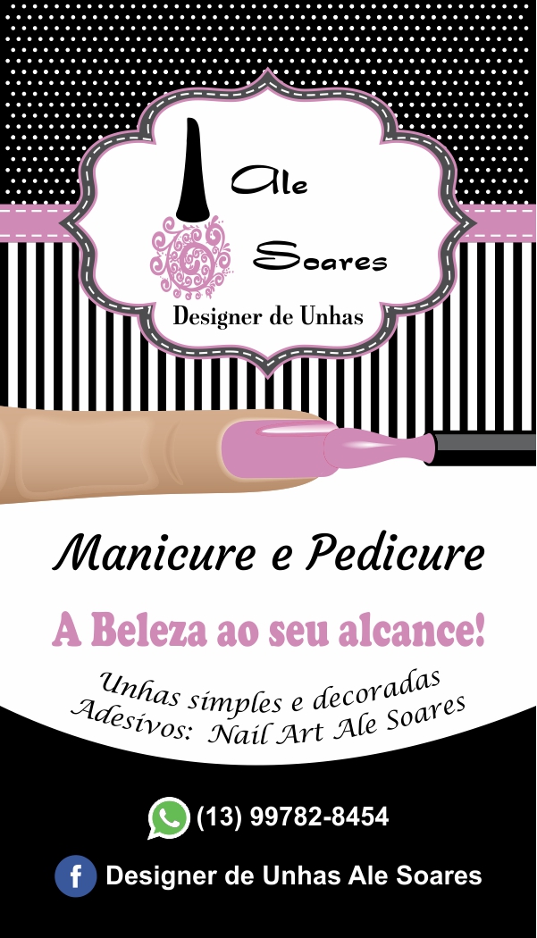cartao ale designer de unhas frente