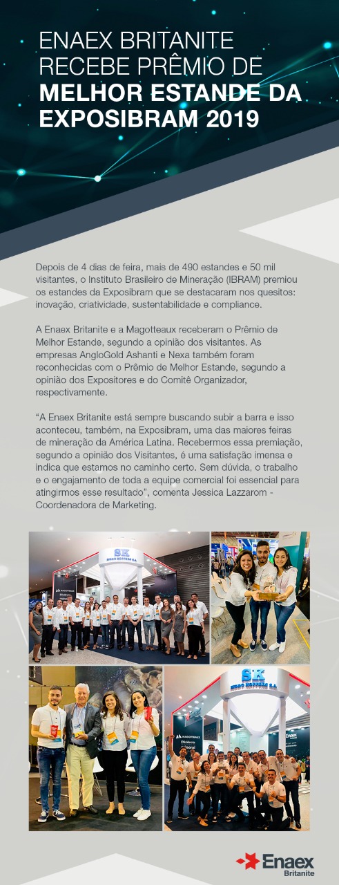 Prêmio MELHOR ESTANDE - Exposibram 2019