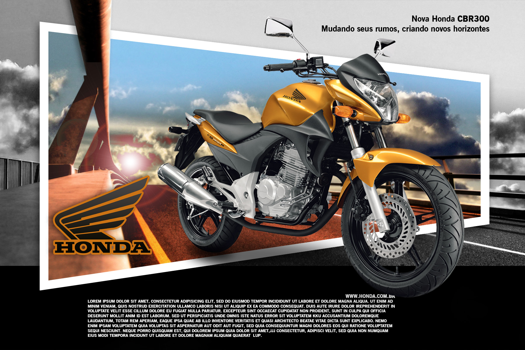 Arte para Propaganda Honda