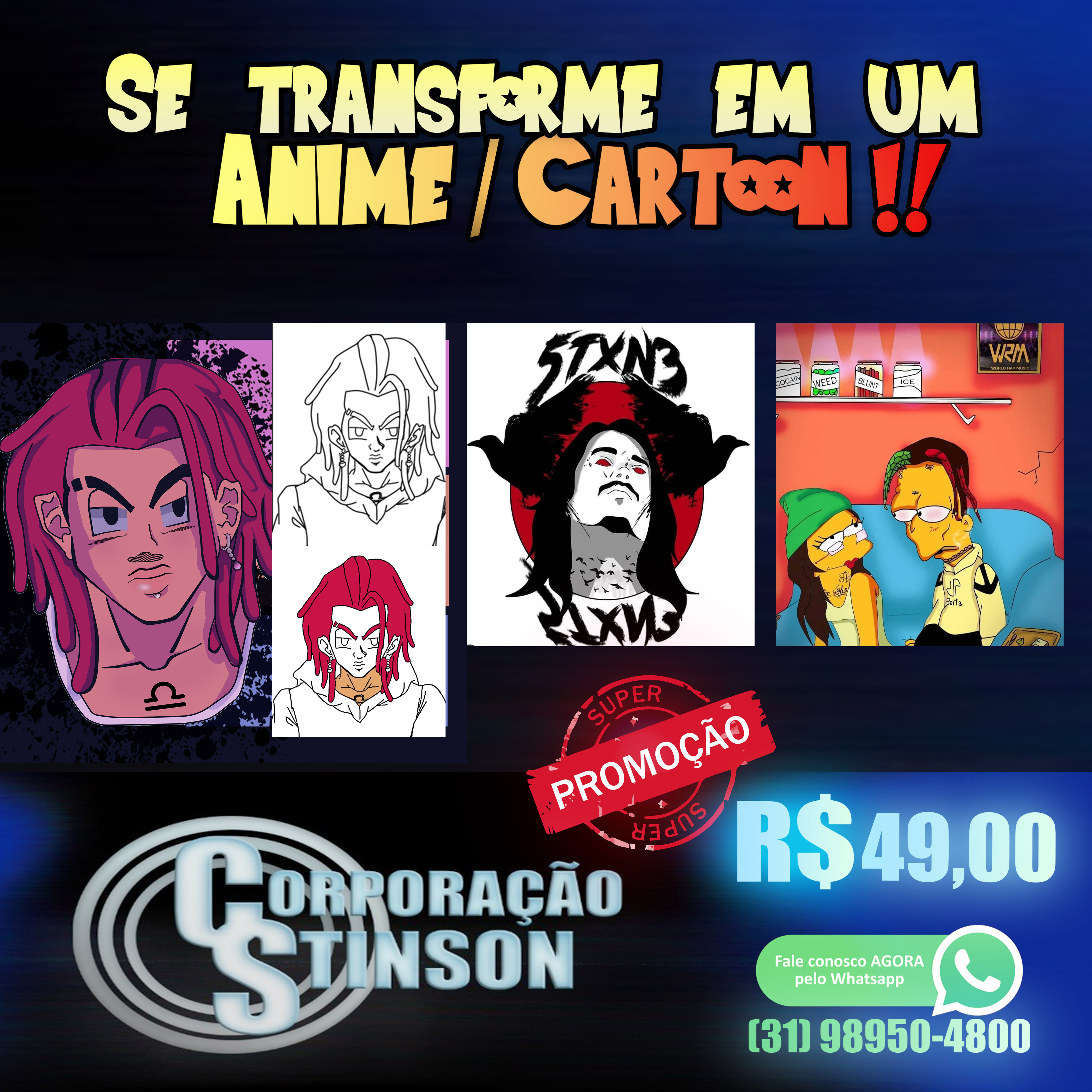 Se transforme em um Anime/Cartoon