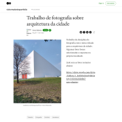 Trabalho de fotografia sobre arquitetura da cidade