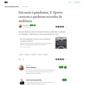 Em meio à pandemia, E-Sports crescem e quebram recordes de audiência