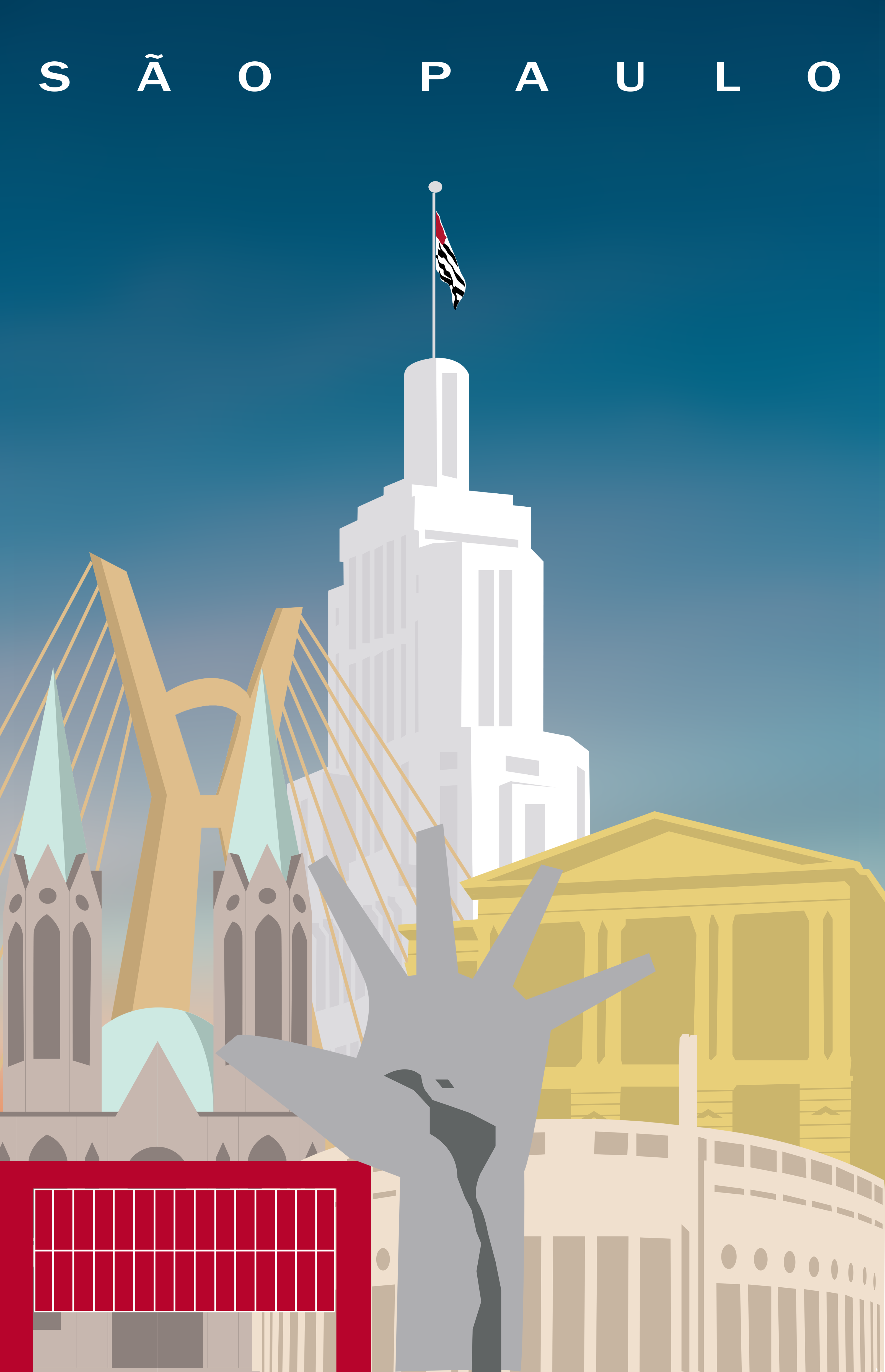 Ilustração da cidade de São Paulo