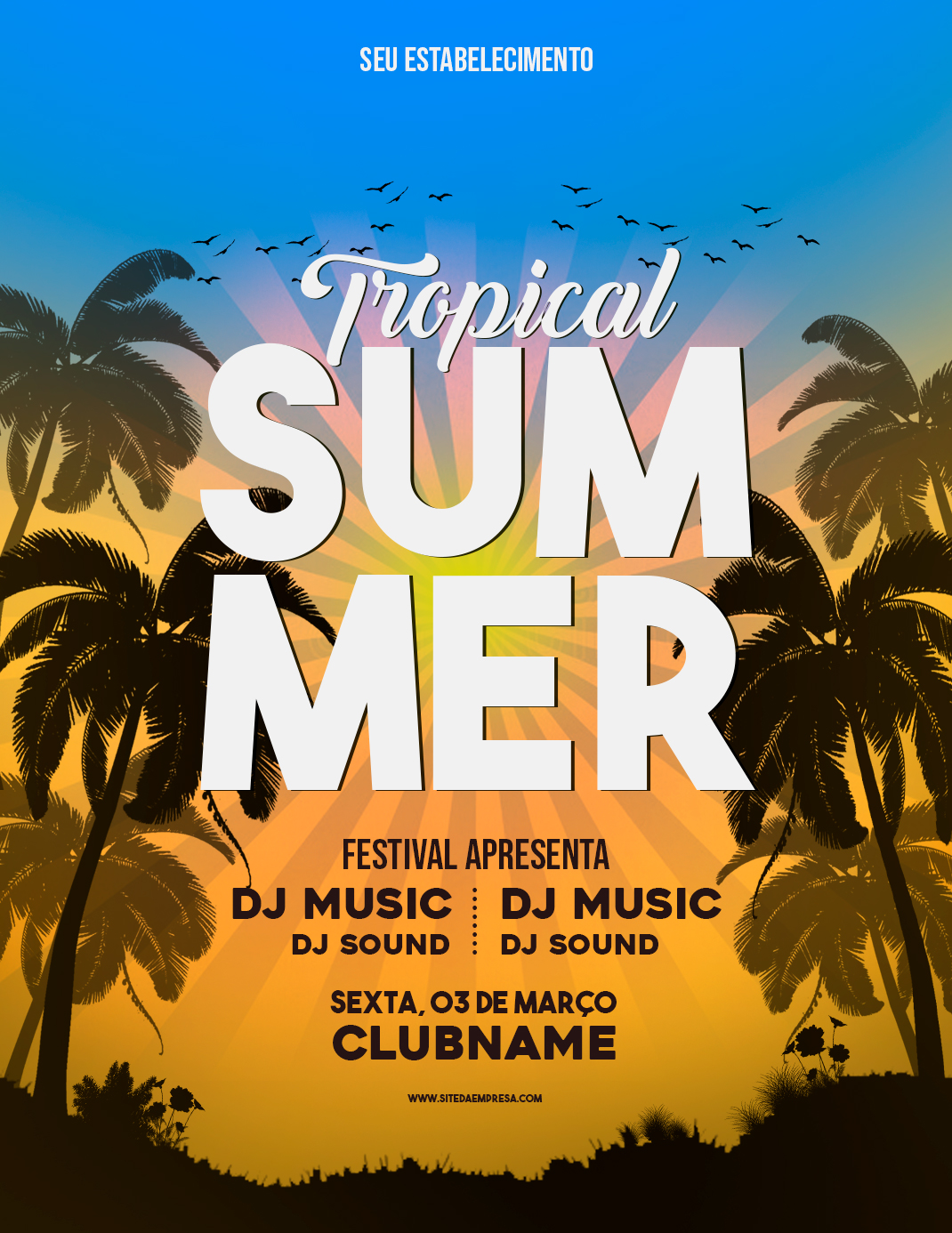 Flyer party summer