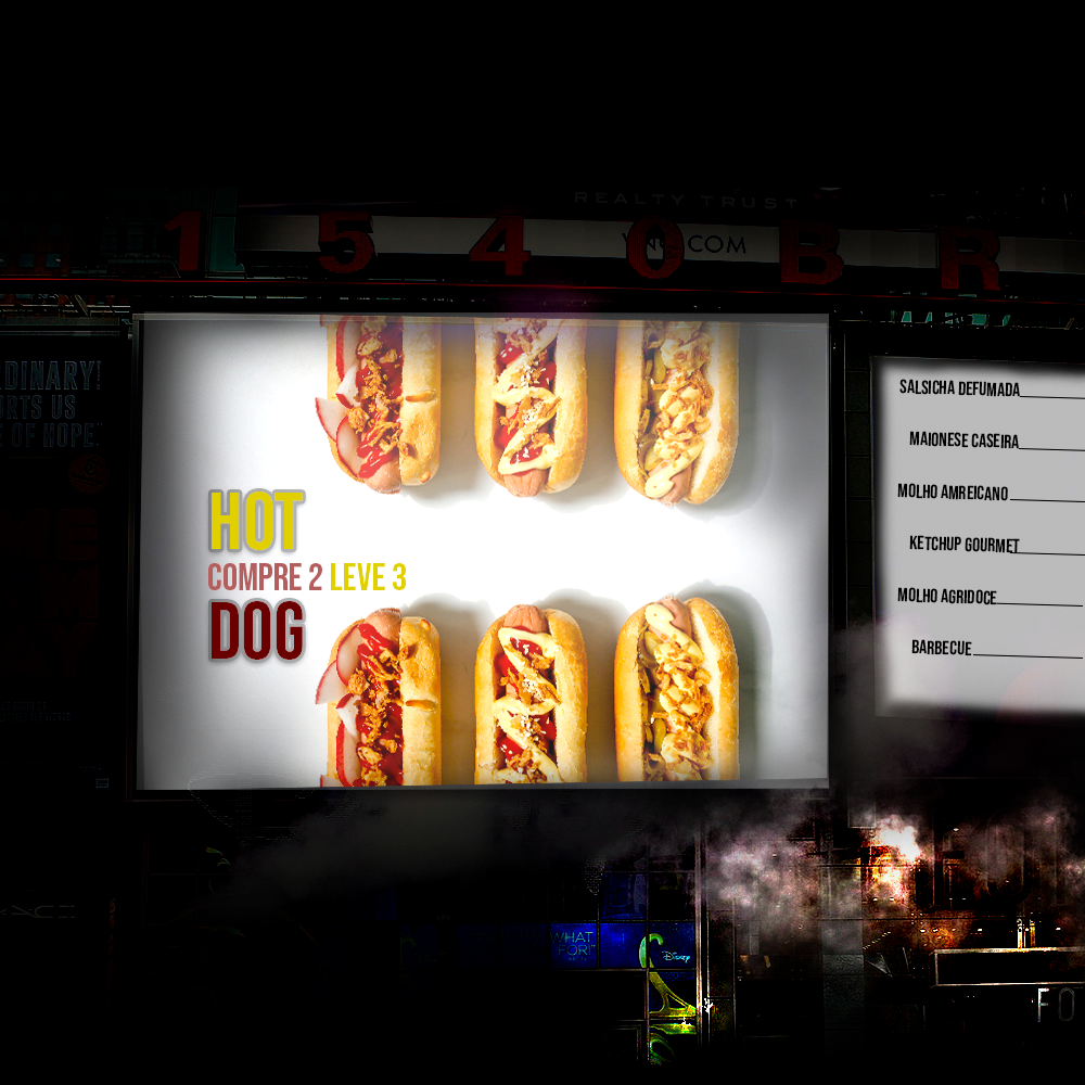 Flyer Hot Dog no Outdoor