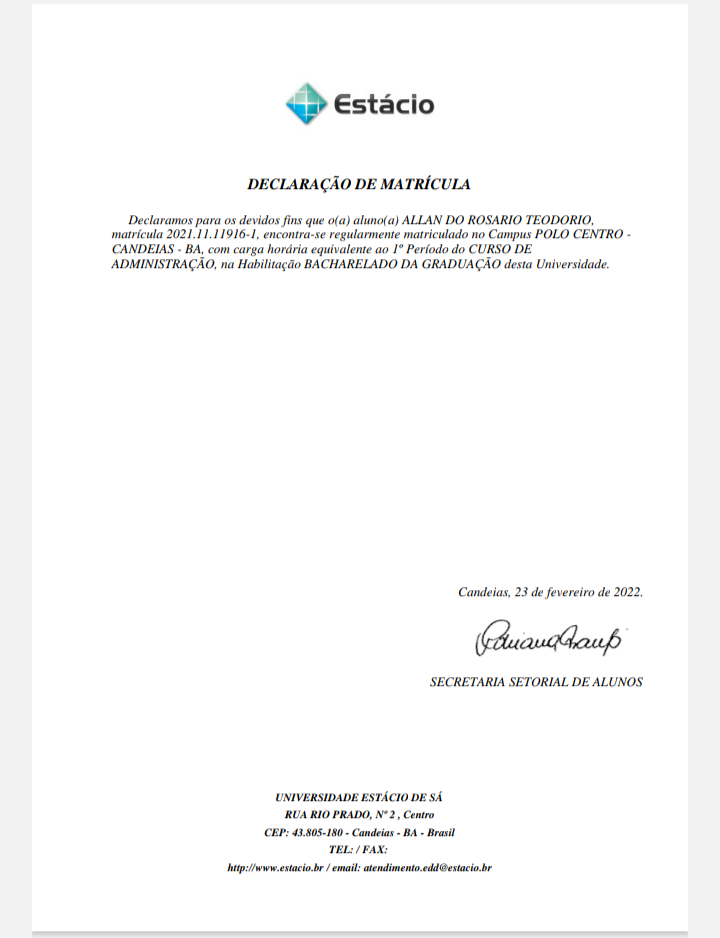 Documento faculdade