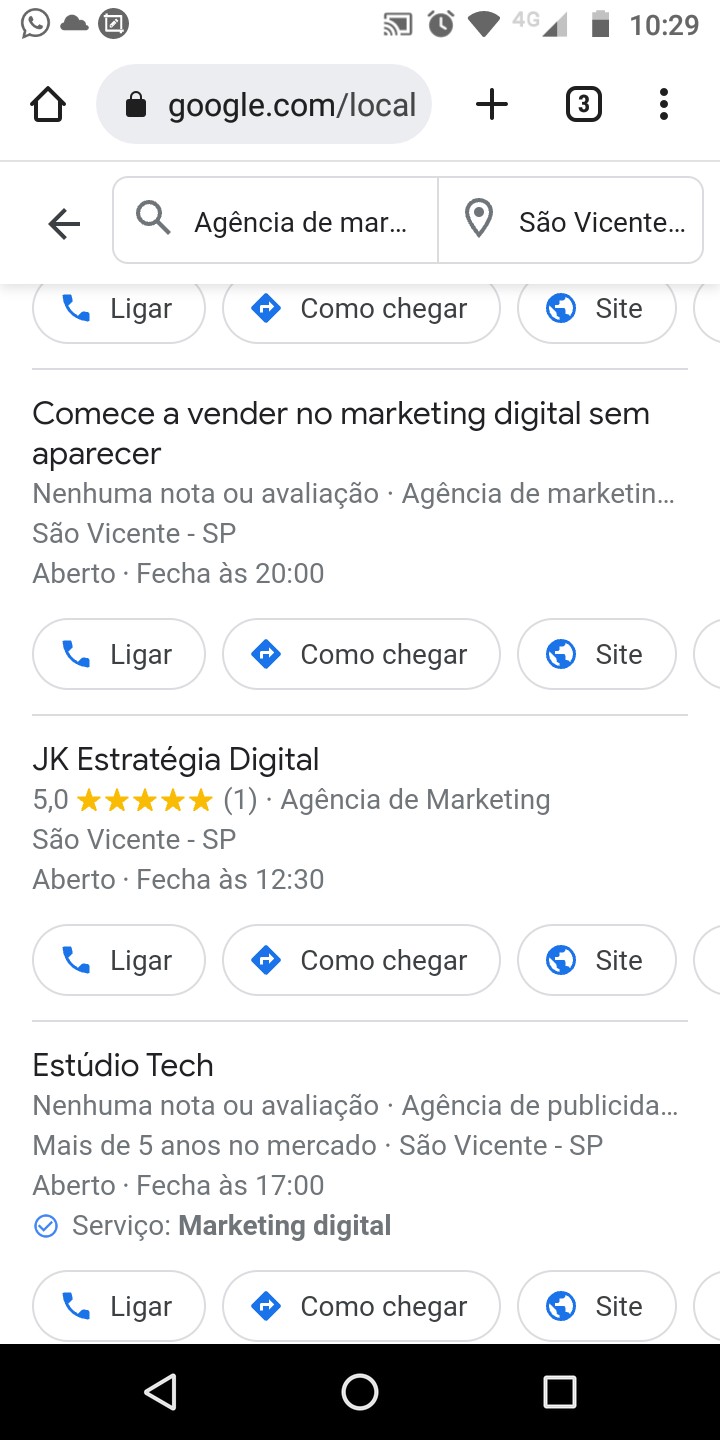Otimização Google meu negócio