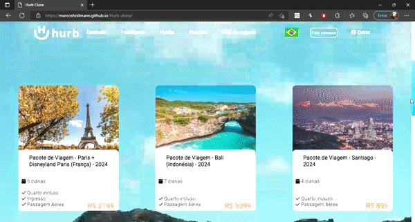 Landing page - agência de viagens