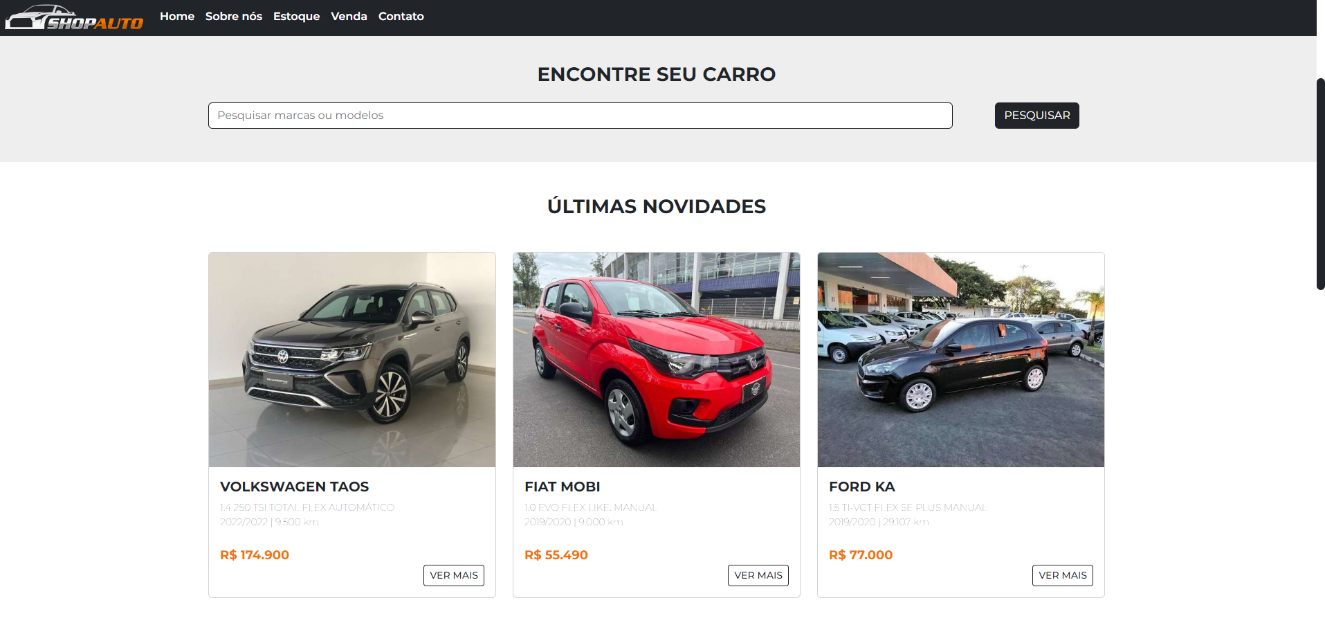 Projeto ShopAuto - PC