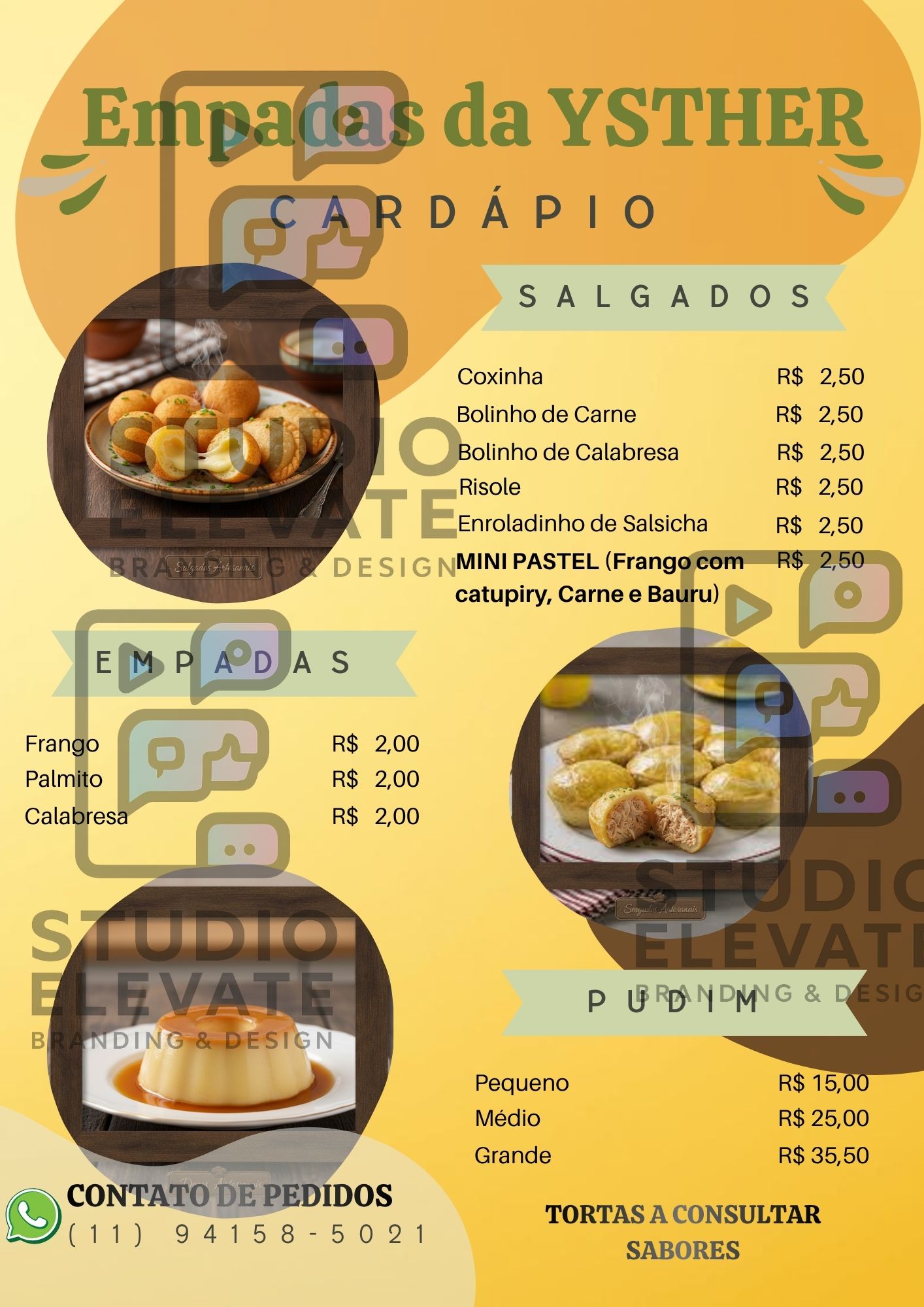 EDIÇÃO DE CARDAPIO SIMPLES PARA RESTAURENTE