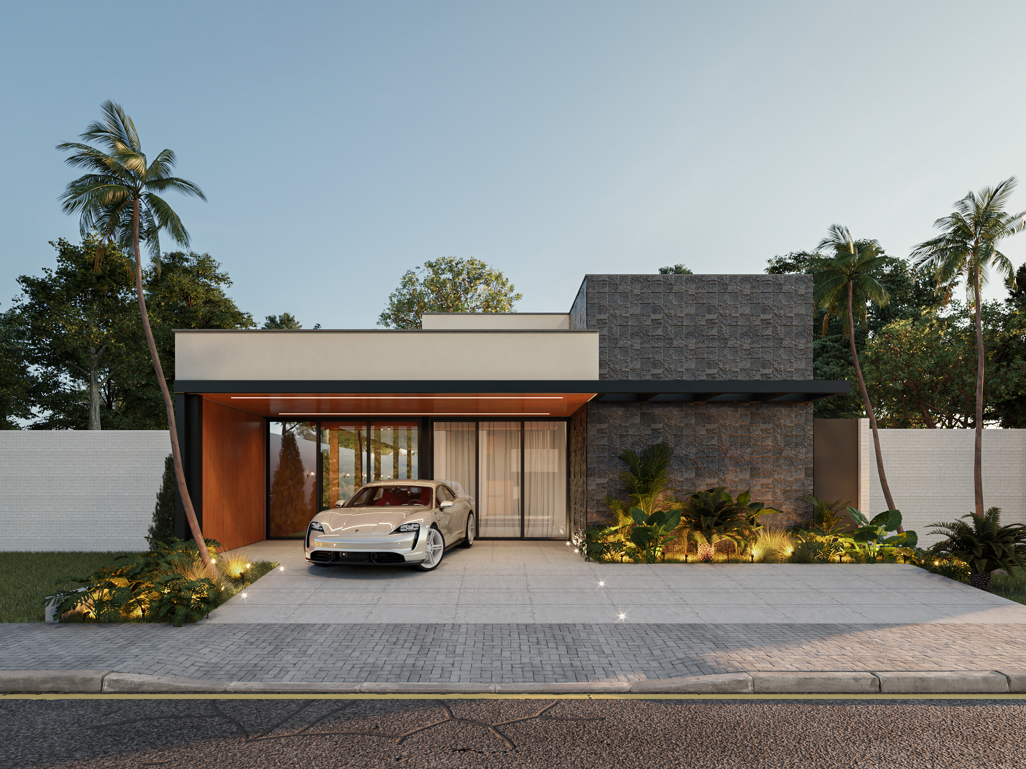 Fachada residencial unifamiliar
