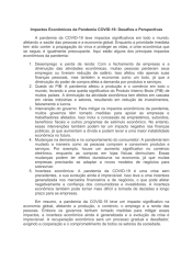 Impactos Econômicos da Pandemia COVID-19: Desafios e Perspectivas