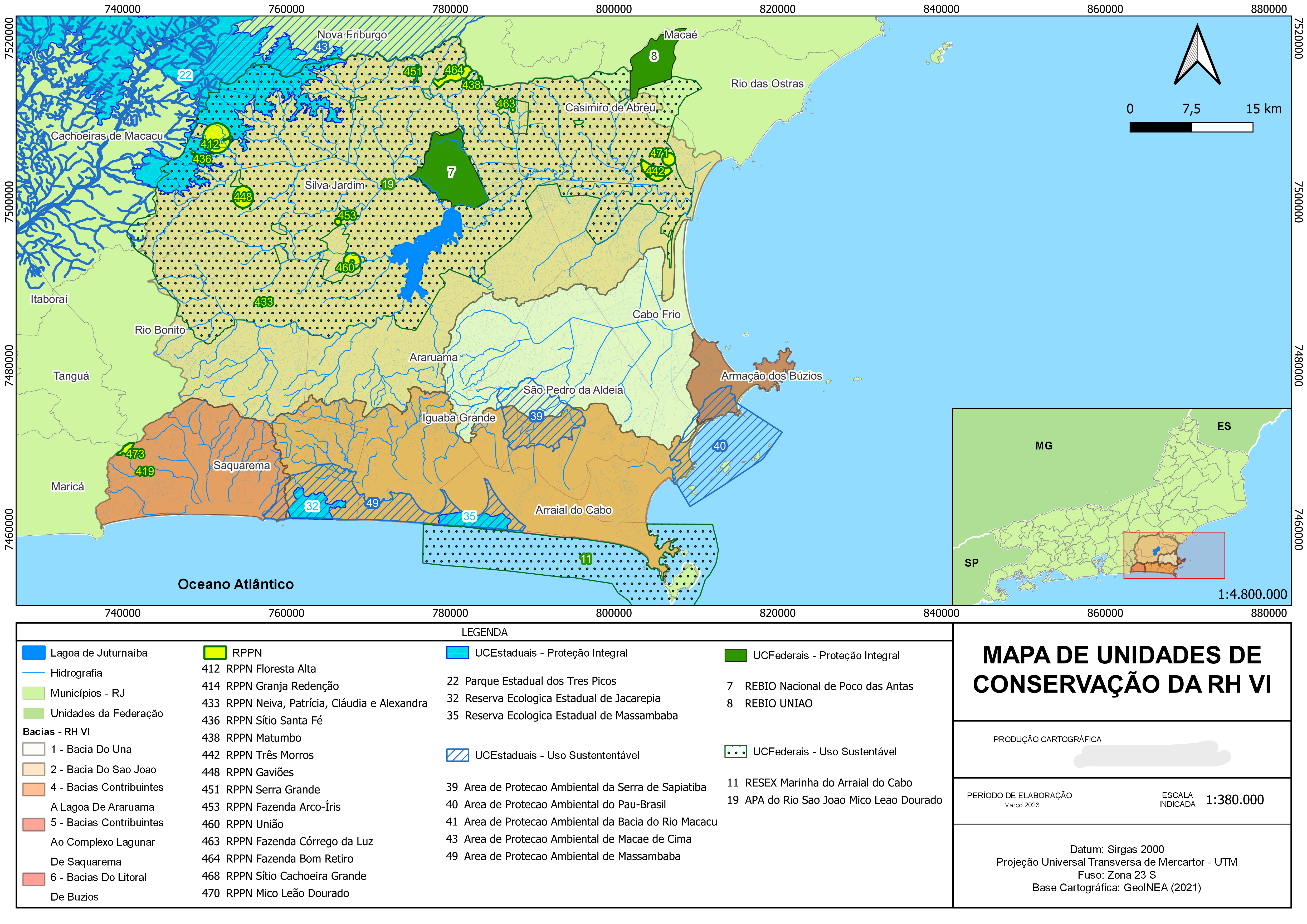 Mapas temáticos - Unidades de Conservação