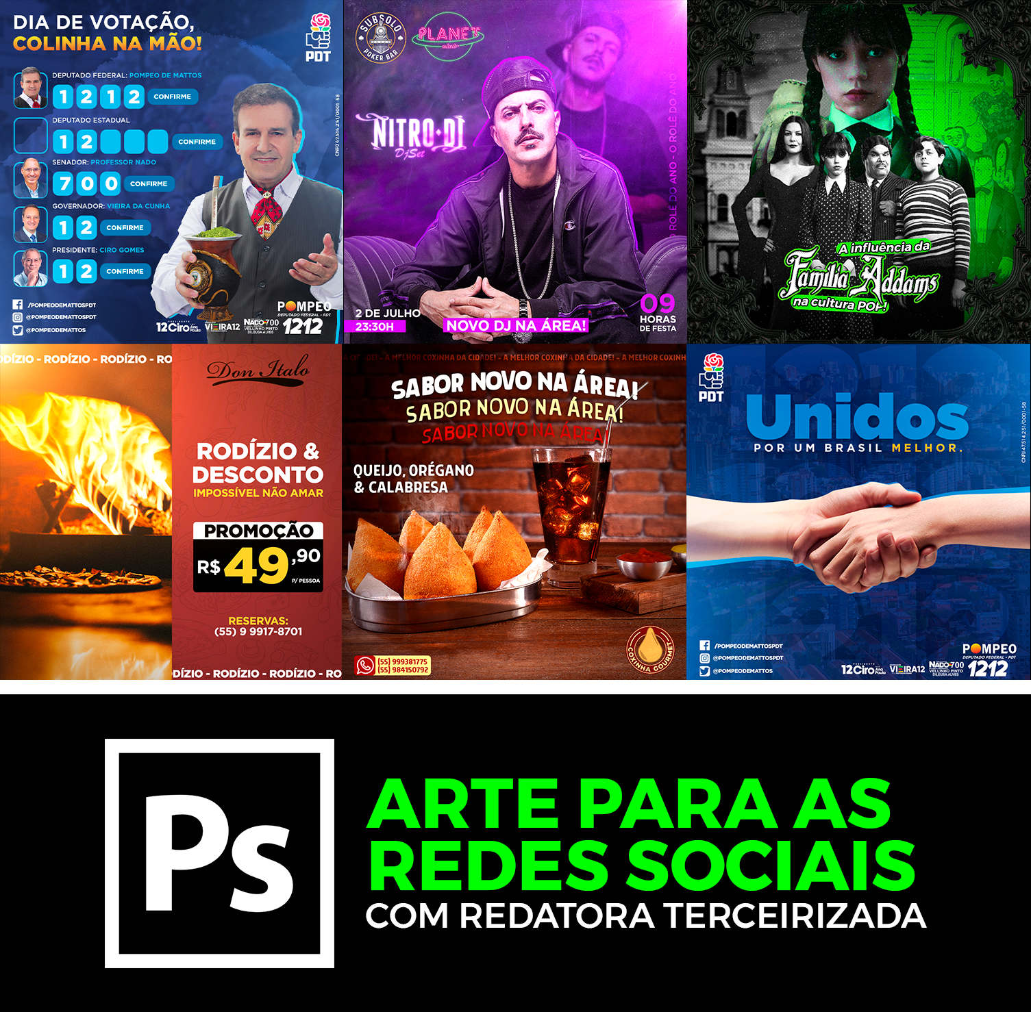 Artes para redes sociais