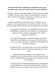 Receitas simples e deliciosas