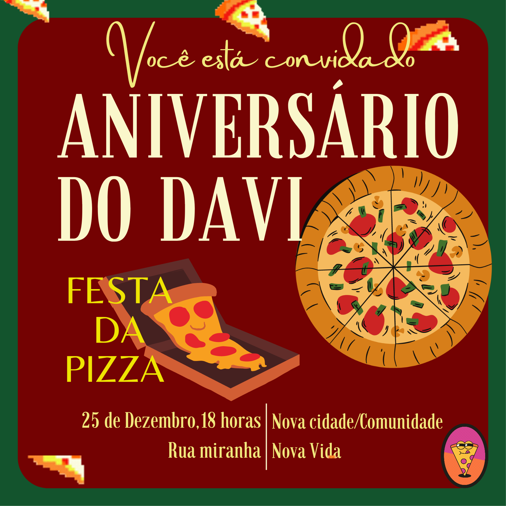 Convite de aniversário