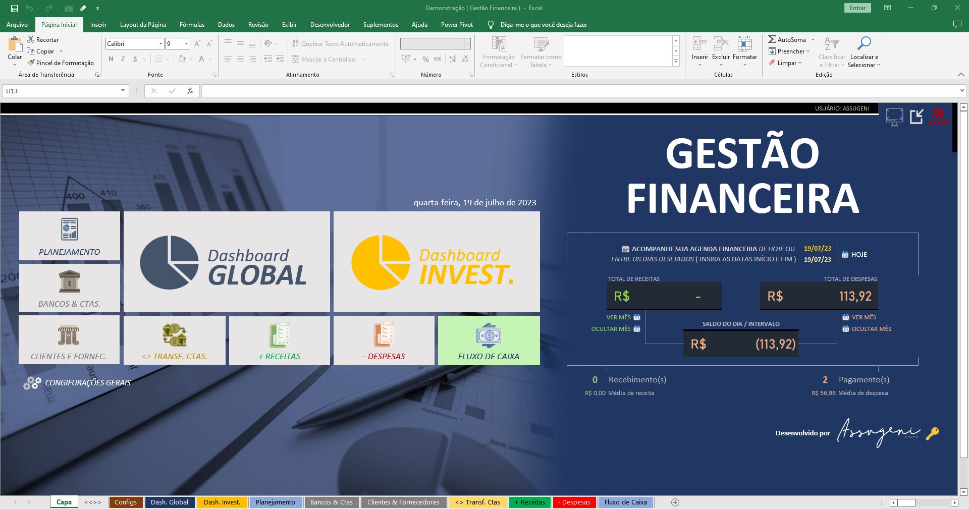 Gestão Financeira :: Planilha