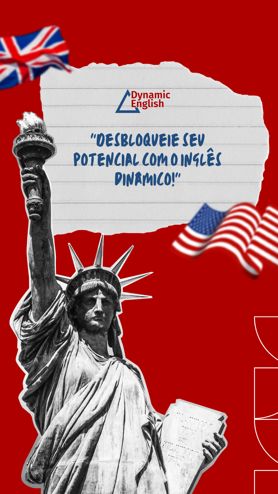 Banner para curso de inglês