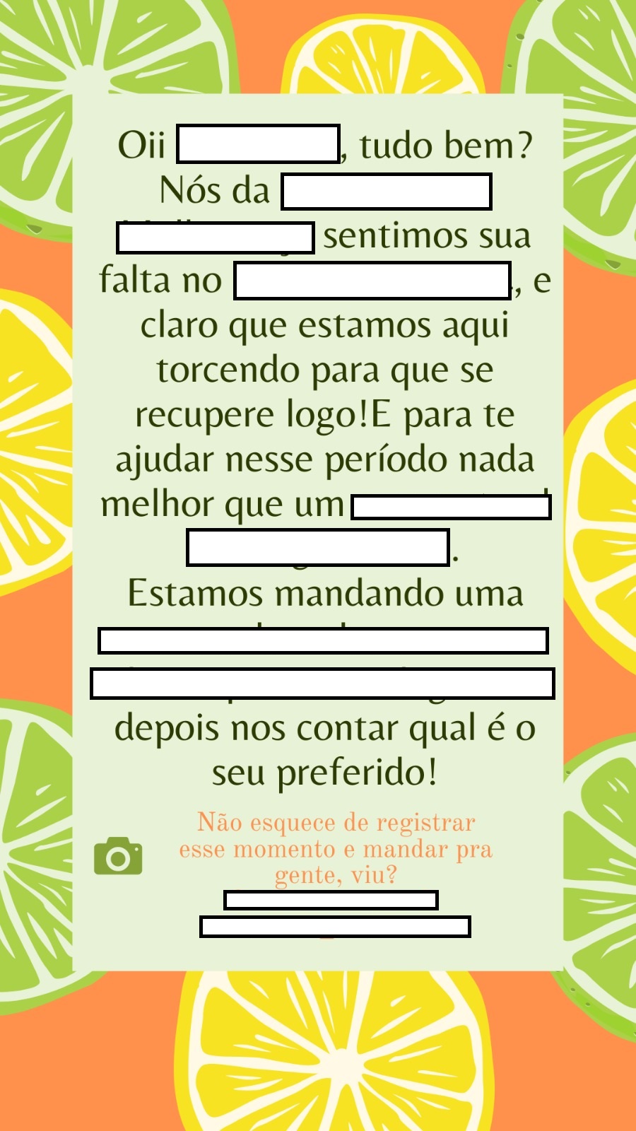 ARTE PARA ENVIO DE PRODUTO PARA INFLUENCER