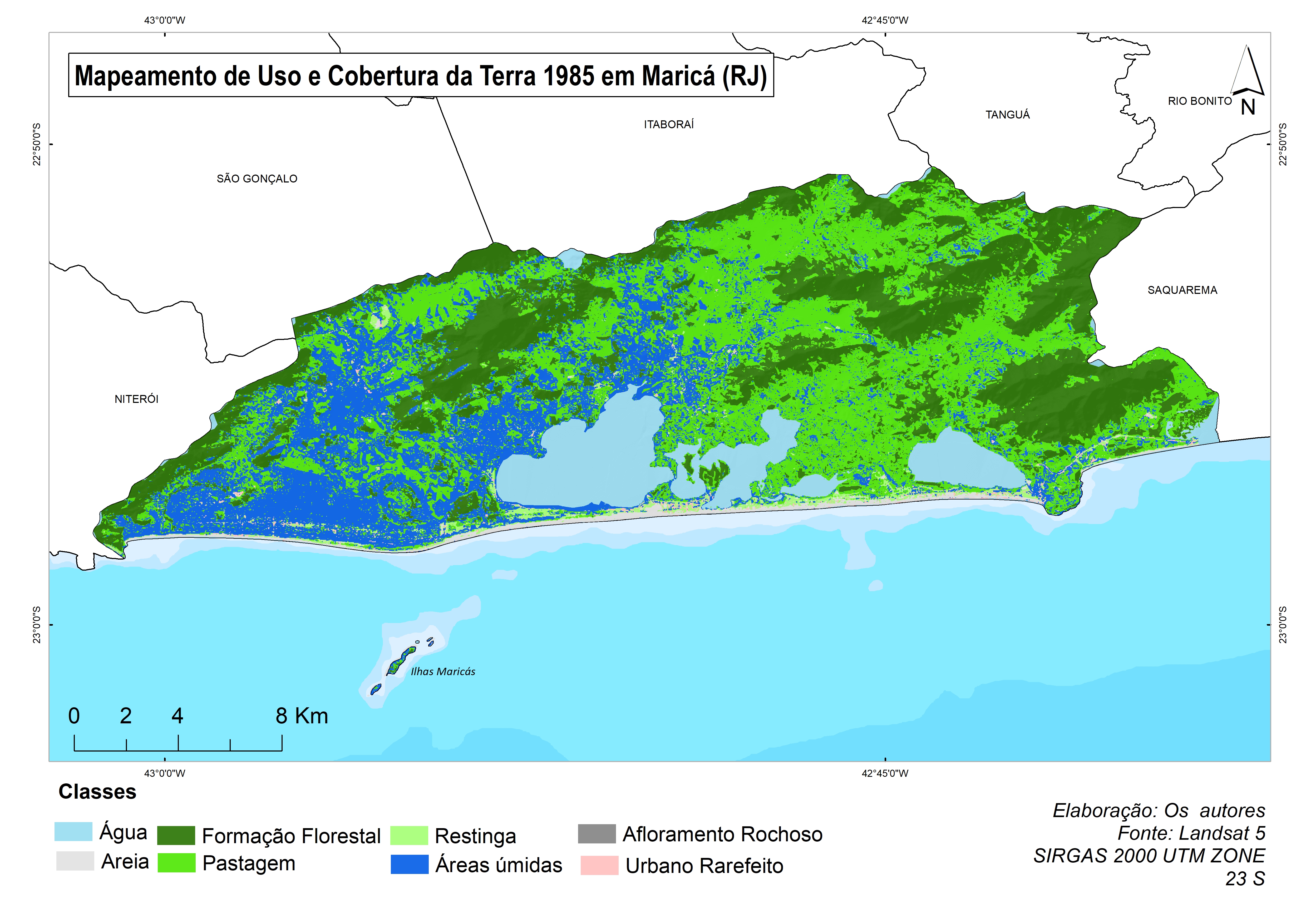 Mapa de Uso e Cobertura da Terra de Maricá