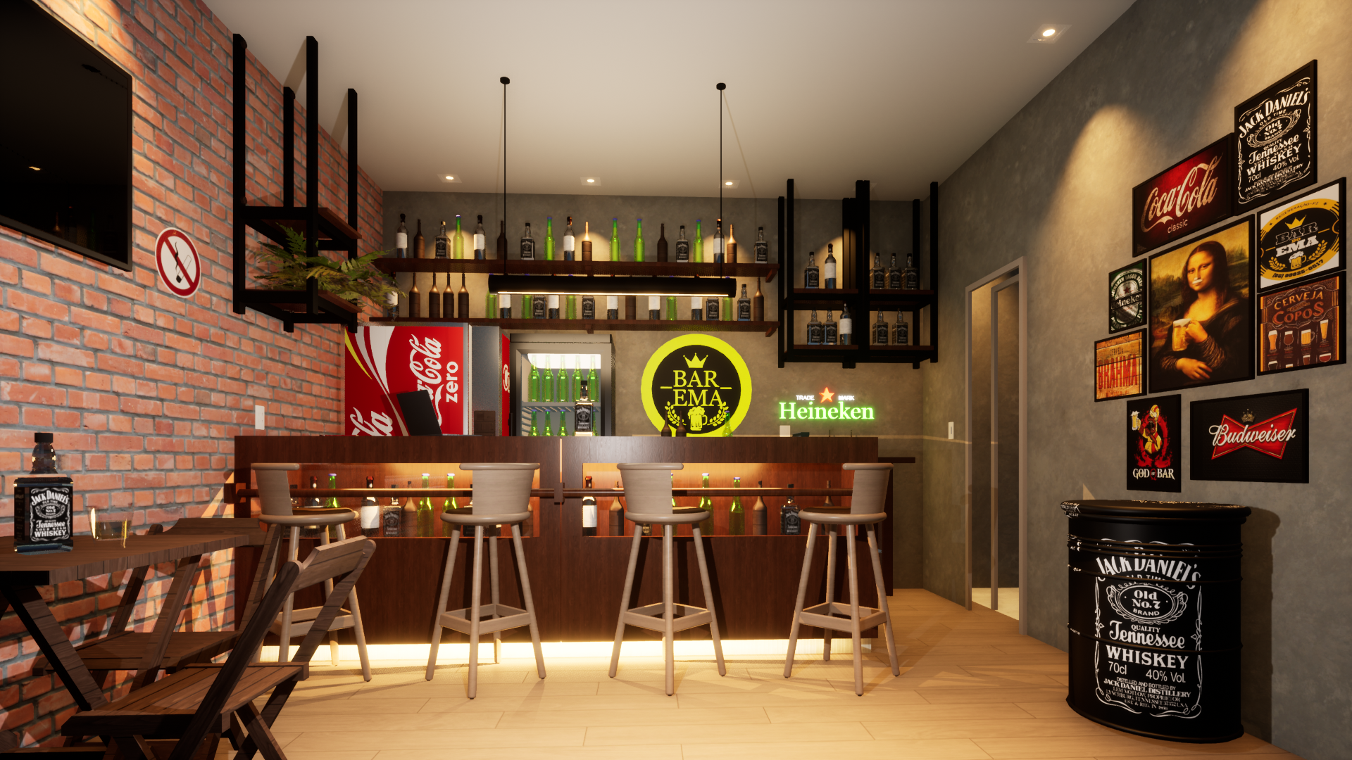 Minibar de apoio