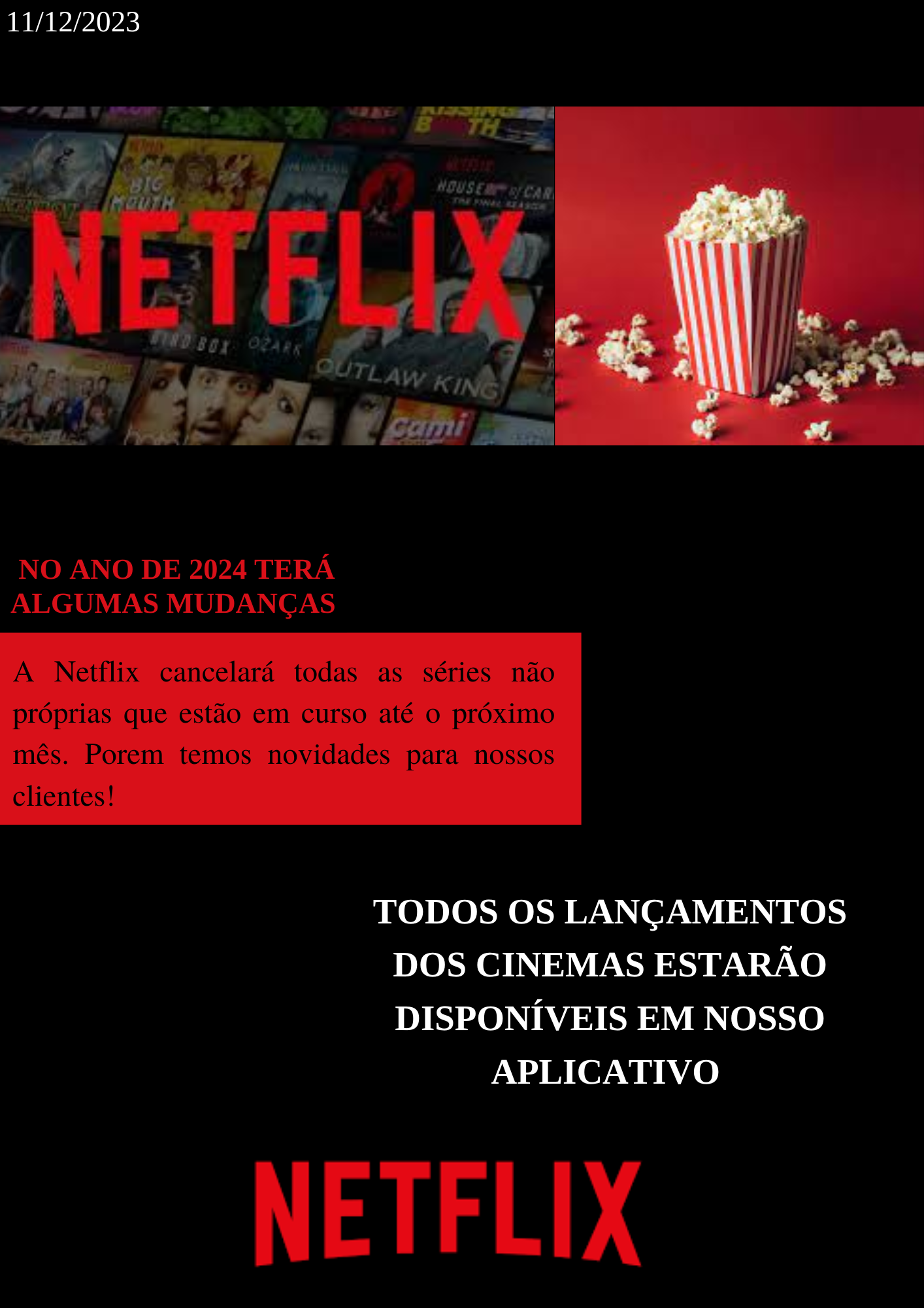 Criação de post criativo para a Netflix.