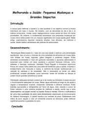 Redação de artigo sobre Saúde
