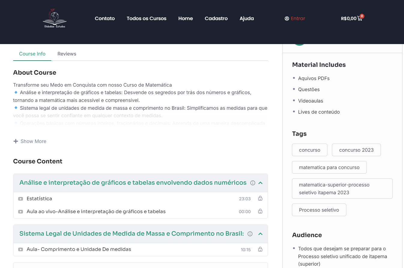 Plataforma de Cursos EAD- Aulas