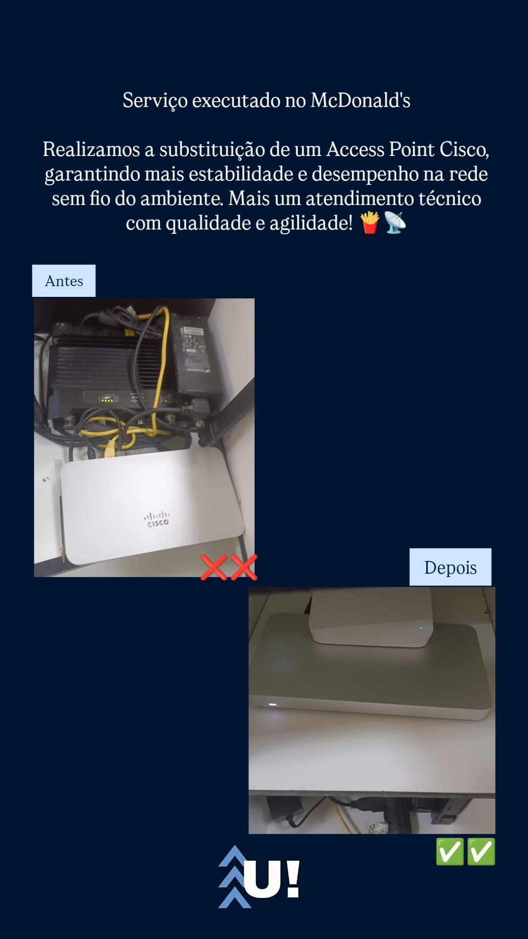 Substituição de equipamentos de rede - McDonald's Quiosque BH