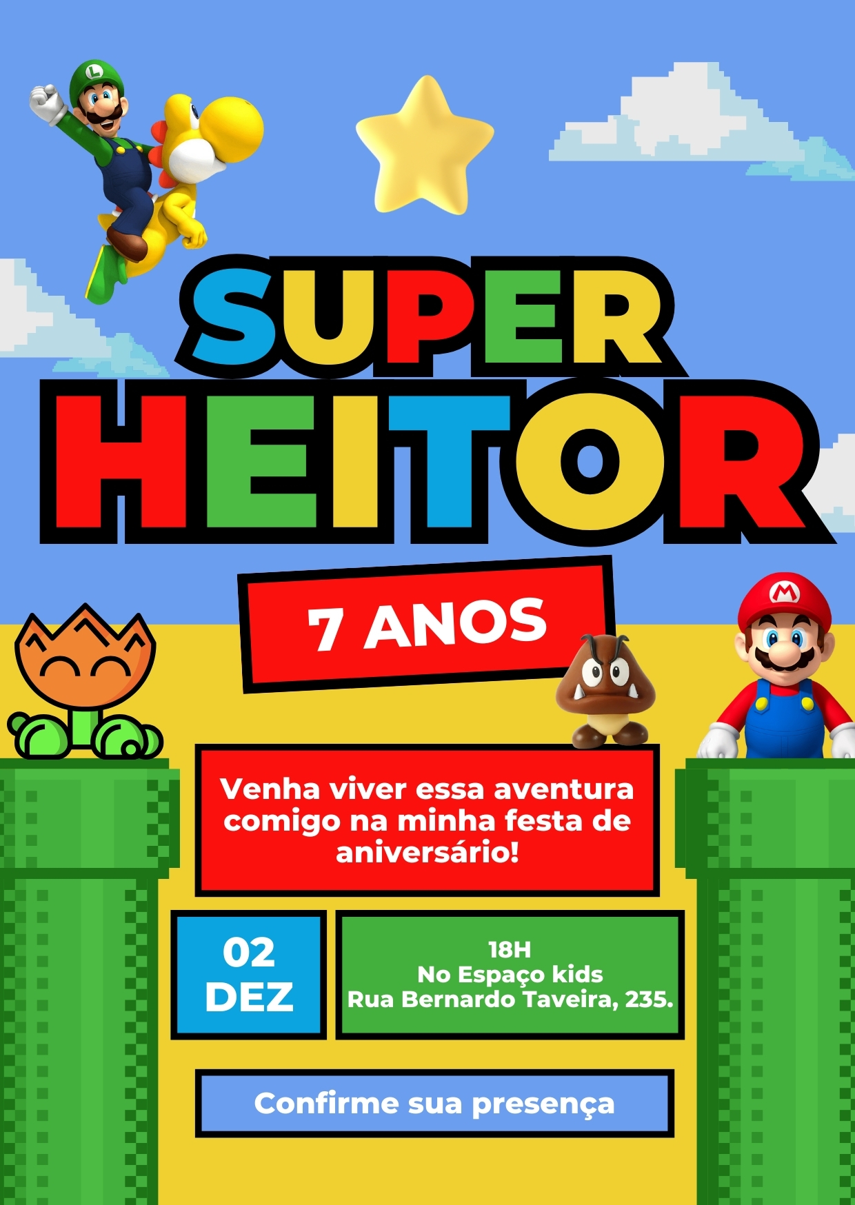 Convite de aniversário