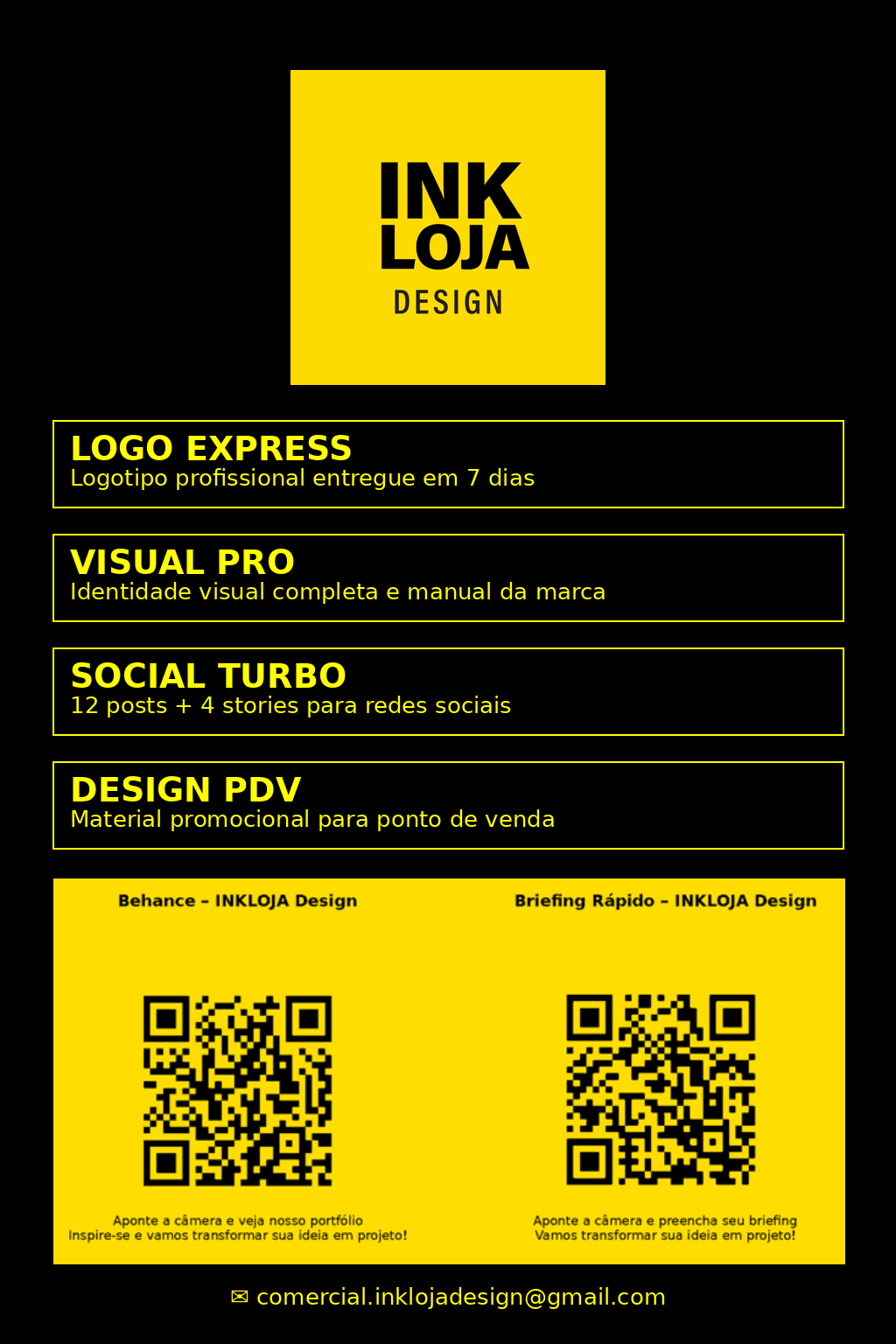 INKLOJA Design QRcode Behance e QRcode Briing Rápido