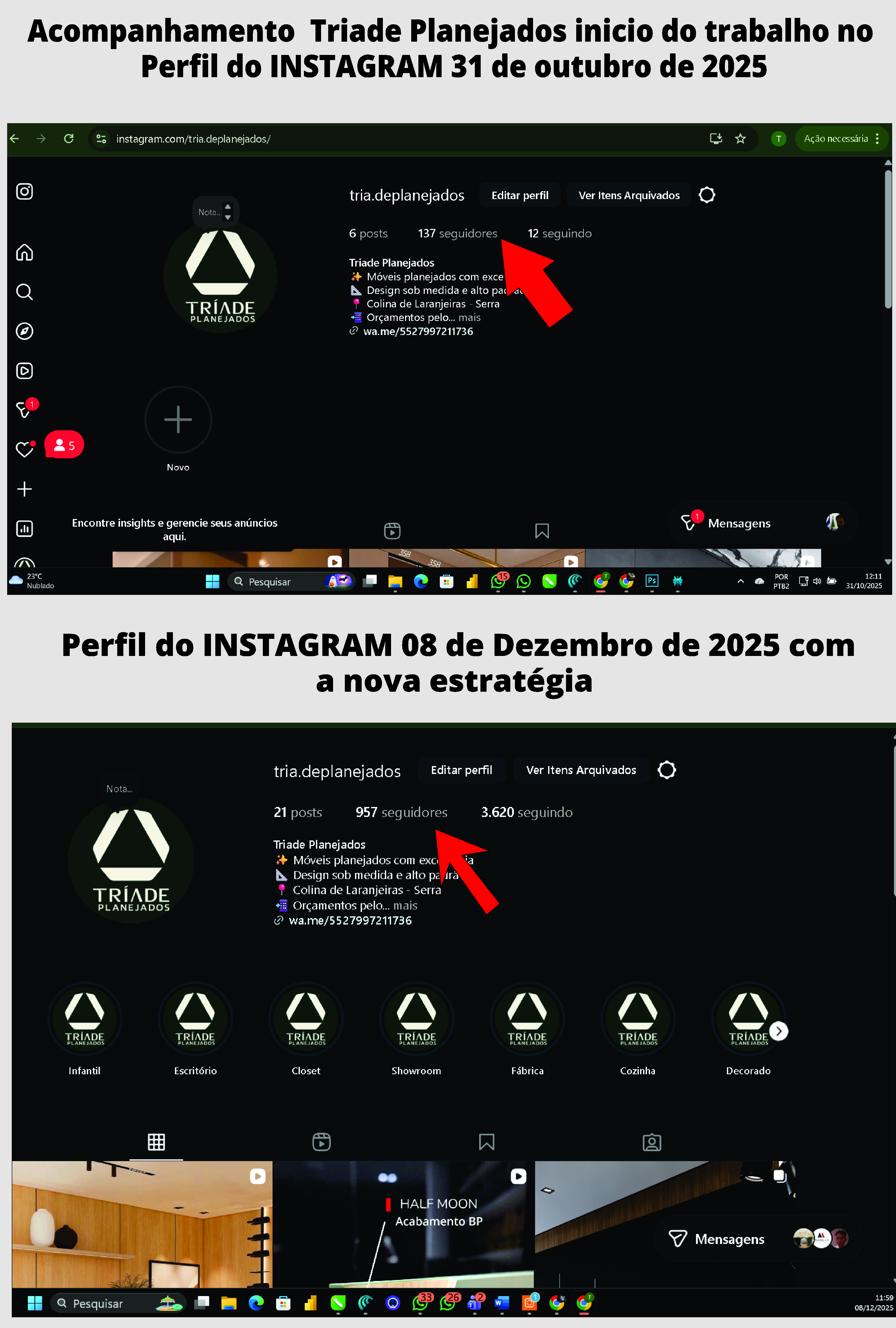 Estratégia de crescimento de perfil Instagram