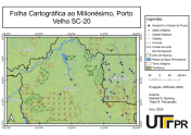 Folha Cartográfica ao milionésimo e pontos de interesse