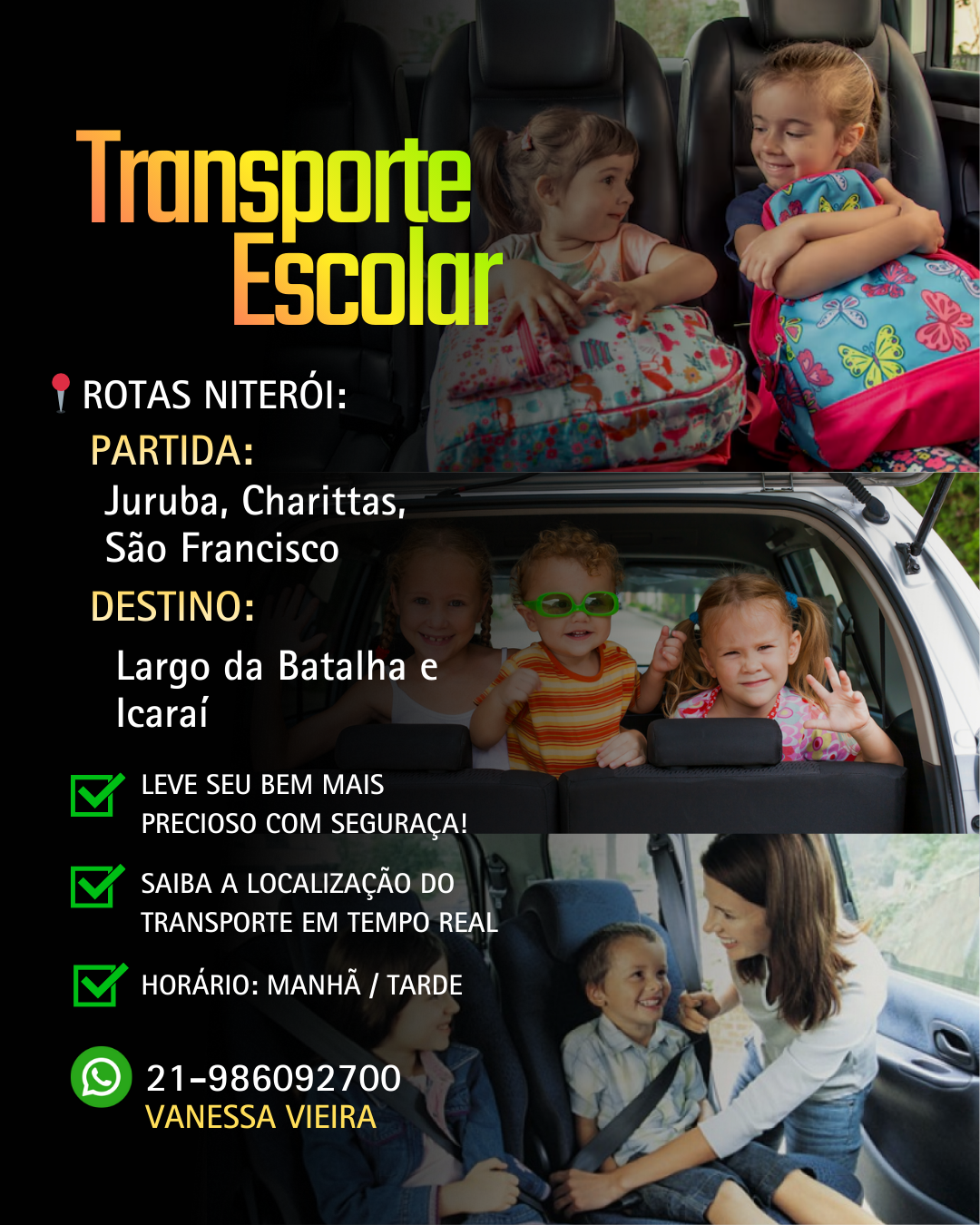 Criativo de divulgação para transporte escolar 1