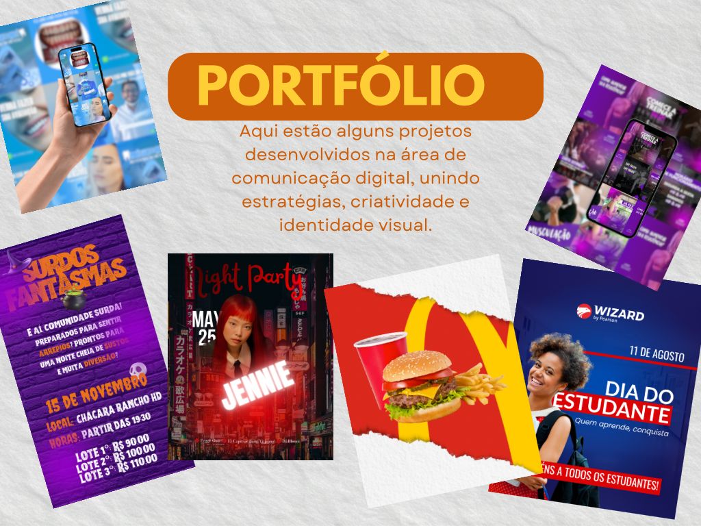 Portfólio dos trabalhos feitos