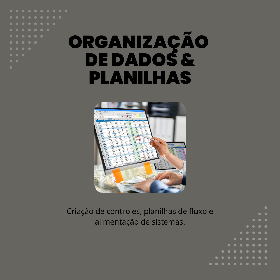 Organização de Dados & Planilhas de Controle