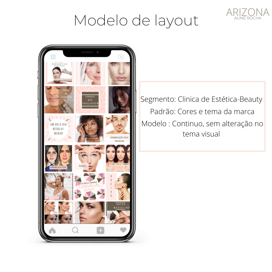 Modelo de Layout para feed no Instagram
