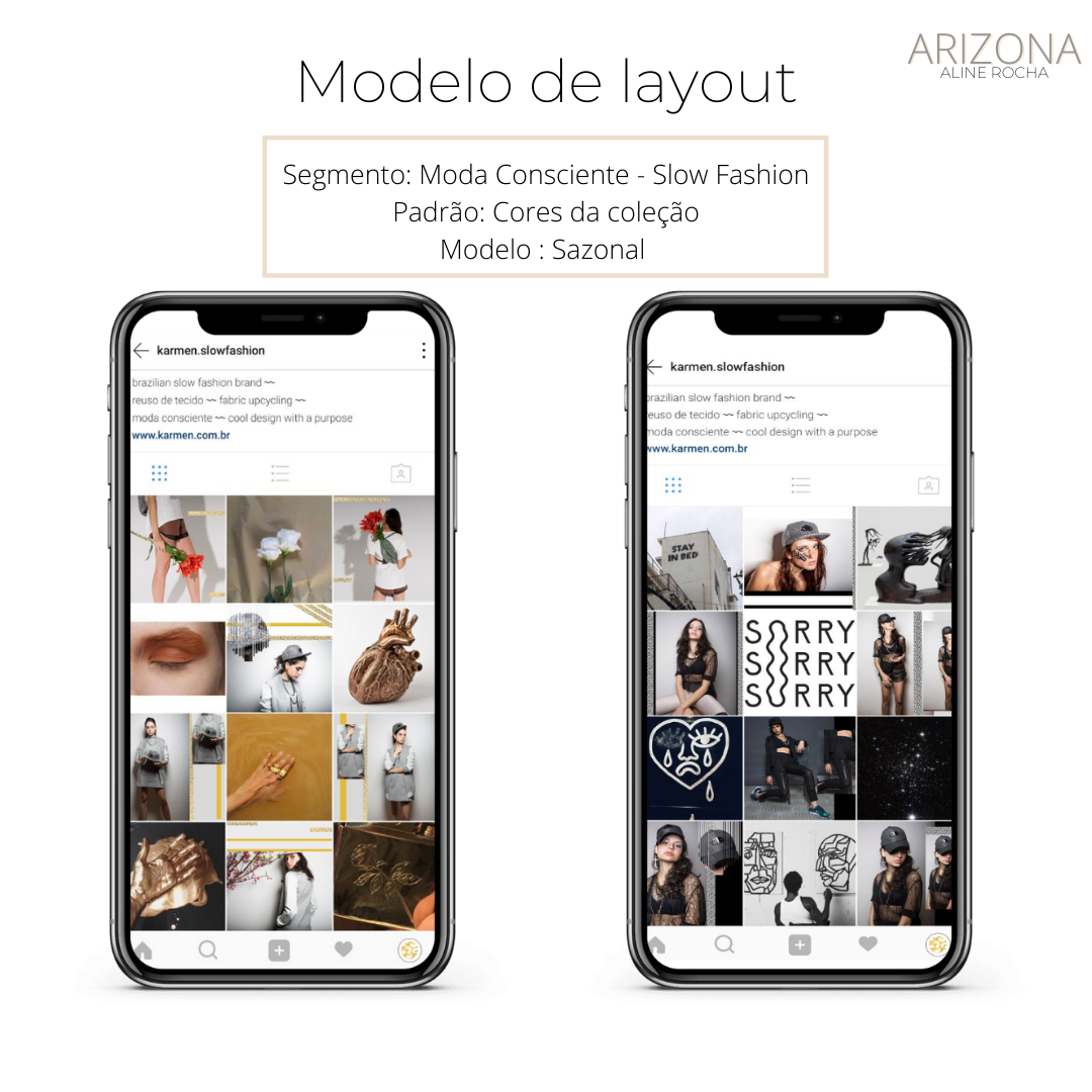 Modelo de Layout para feed no Instagram