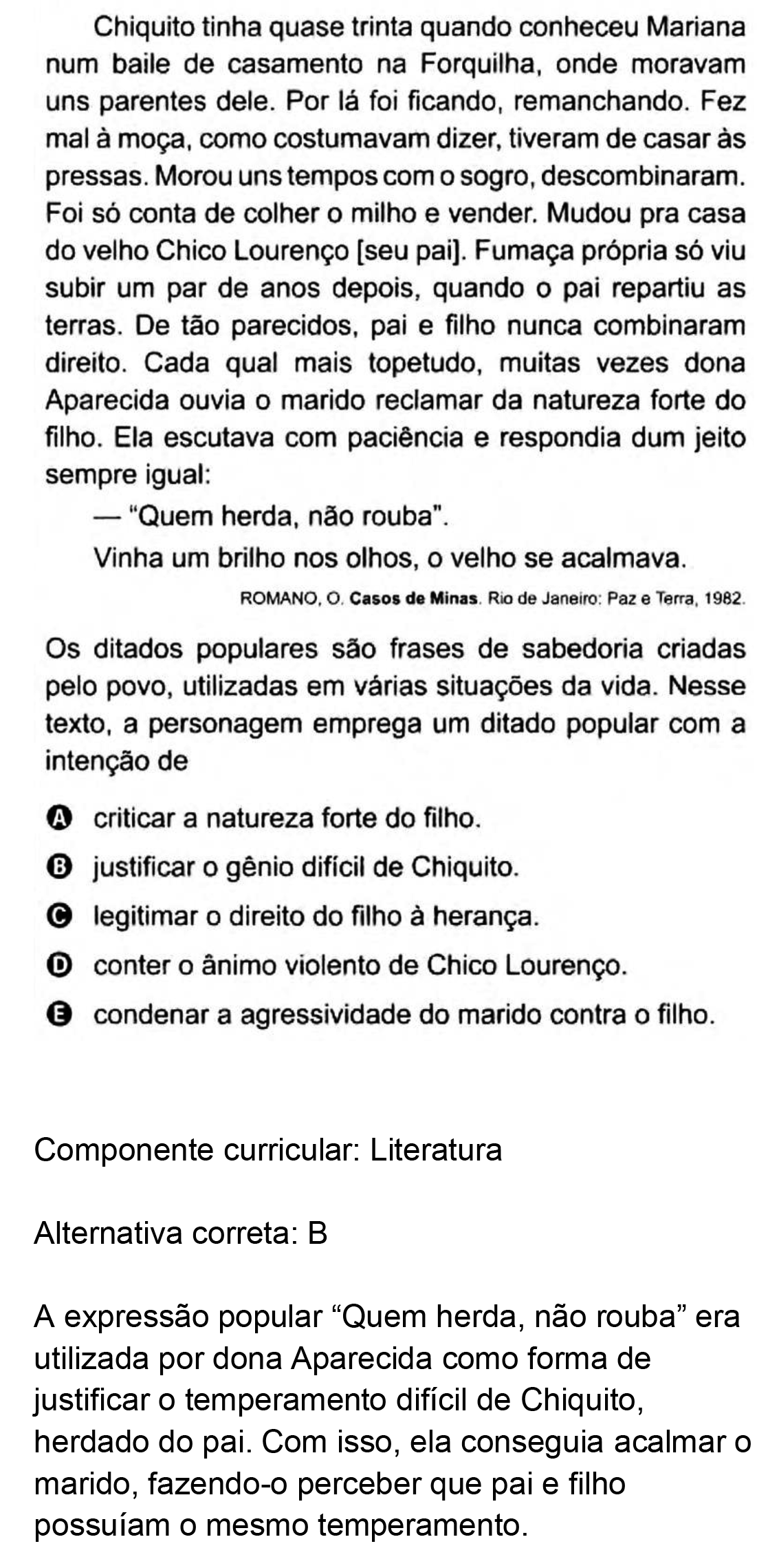 Resolução da questão 06: Rosa do ENEM 2021.