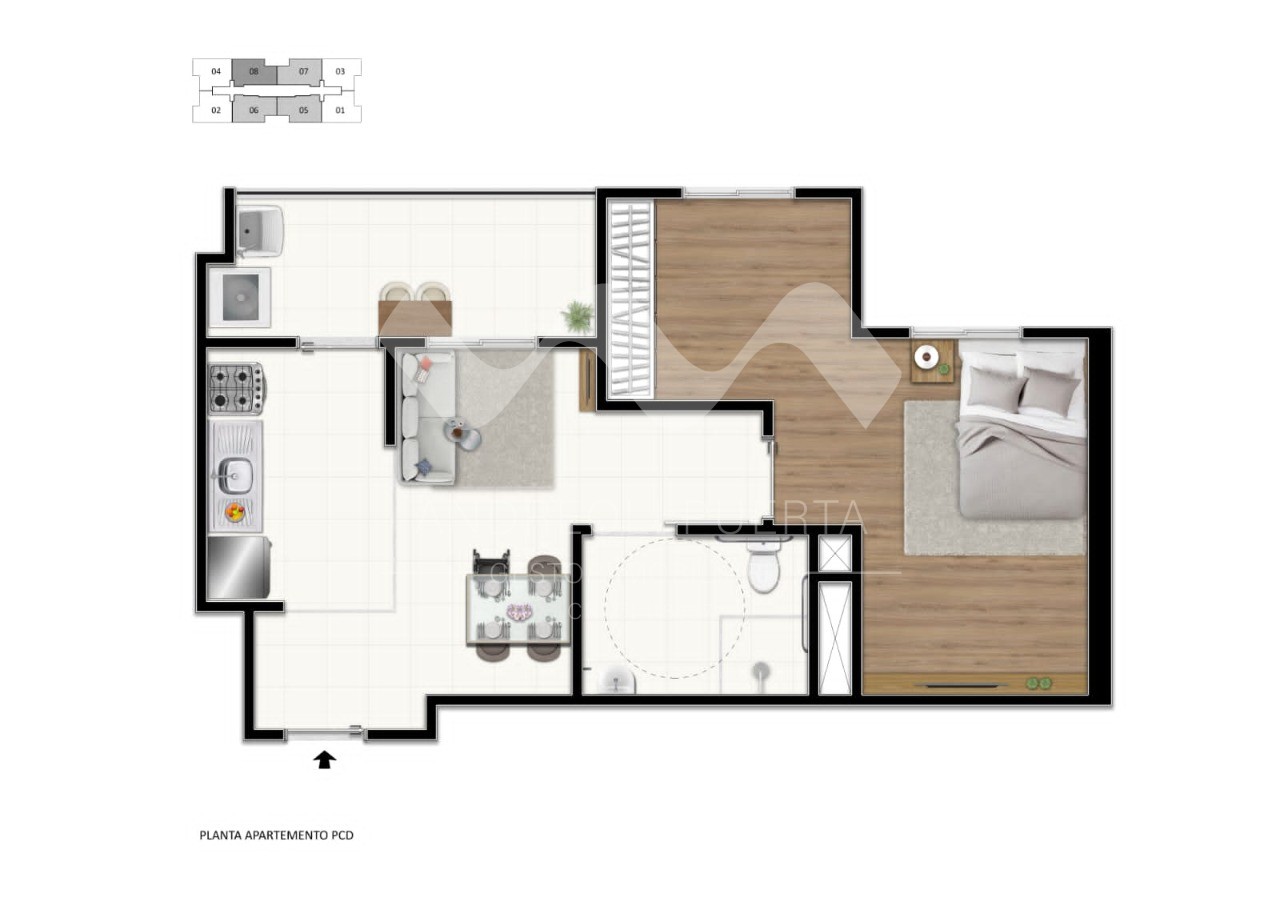 Apartamento, 2 quartos, 48 m² - Foto 7