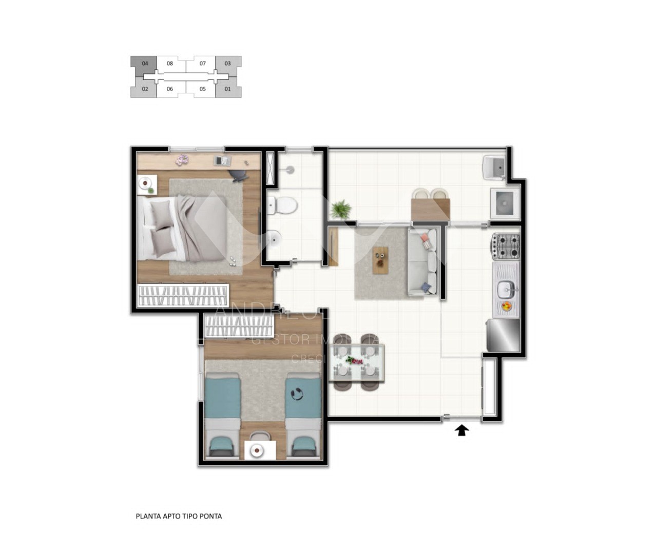 Apartamento, 2 quartos, 48 m² - Foto 8