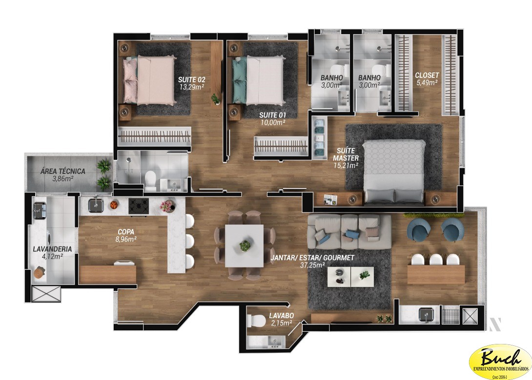 Apartamento, 3 quartos, 172 m² - Foto 8