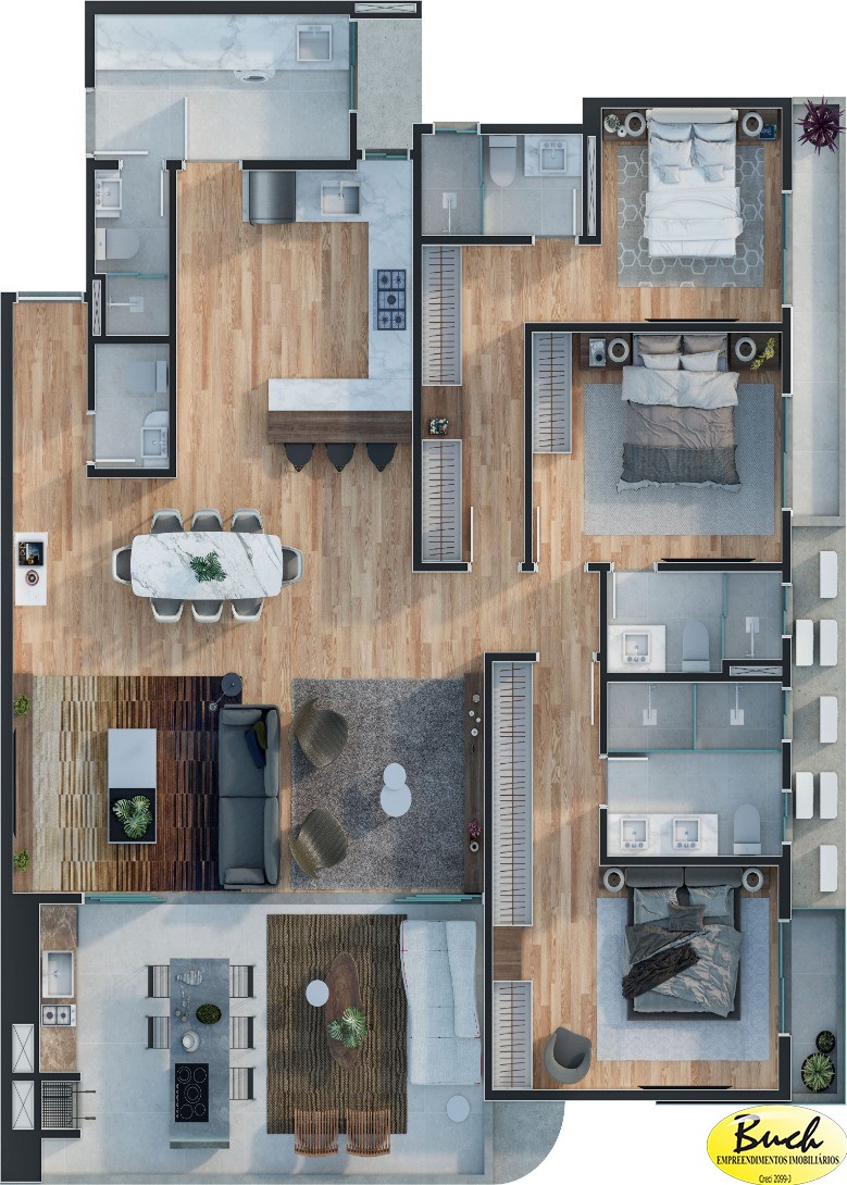 Apartamento, 3 quartos, 172 m² - Foto 10