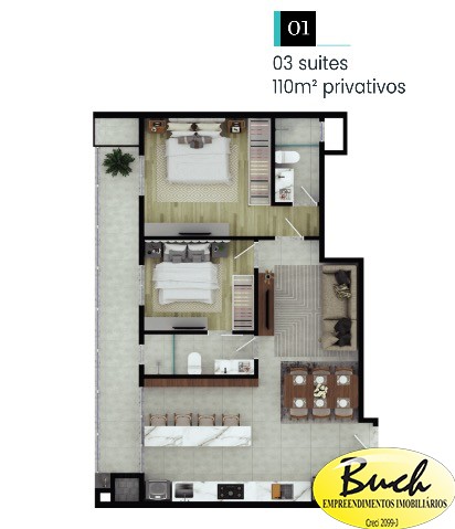 Apartamento, 3 quartos, 110 m² - Foto 7