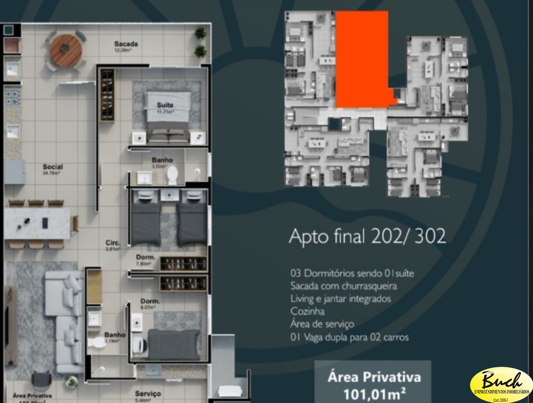 Apartamento, 3 quartos, 137 m² - Foto 4